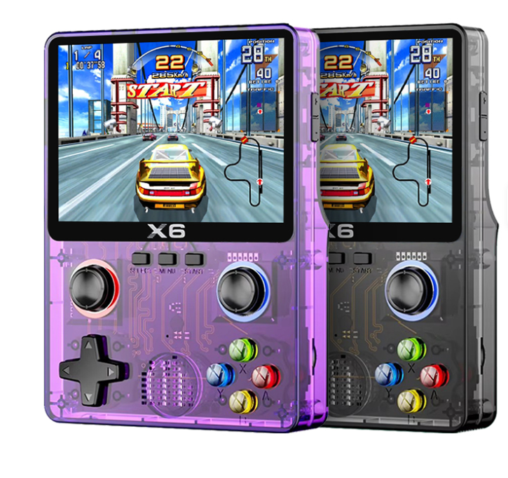 Mini Consola Retro X6 – 10,000 Juegos Clásicos | Pantalla IPS 3.5” | Portátil y Recargable