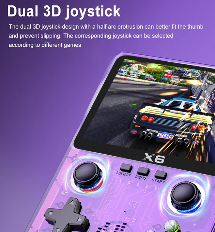 Mini Consola Retro X6 – 10,000 Juegos Clásicos | Pantalla IPS 3.5” | Portátil y Recargable