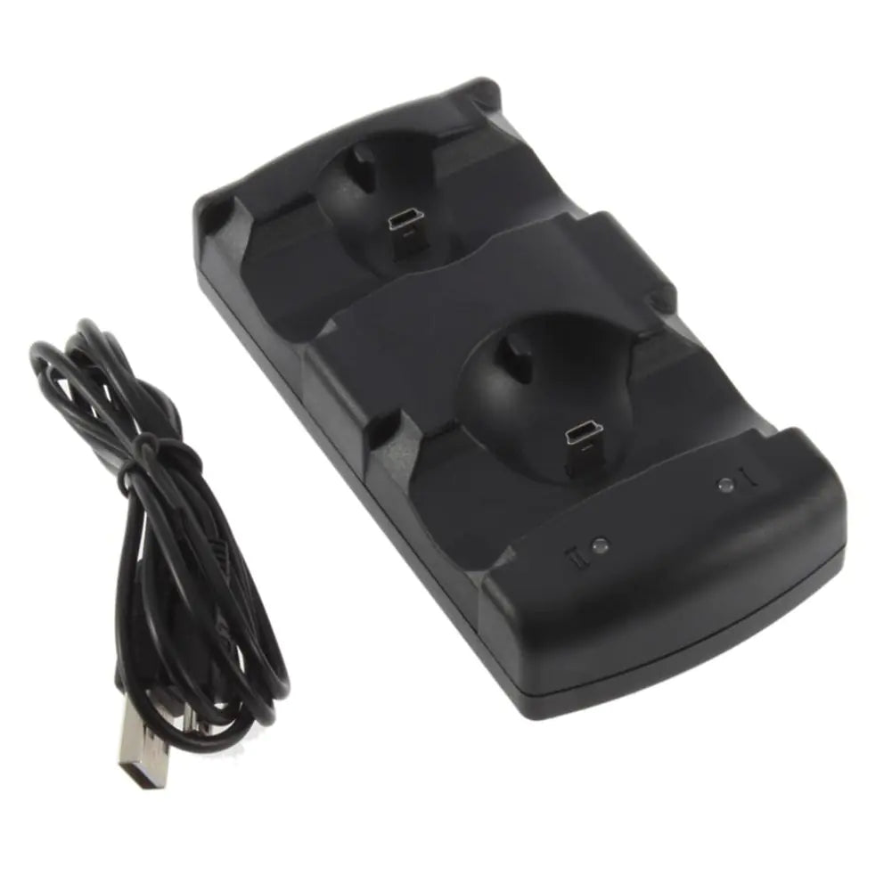 Cargador doble para mandos PS3 – Diseño con asa portátil