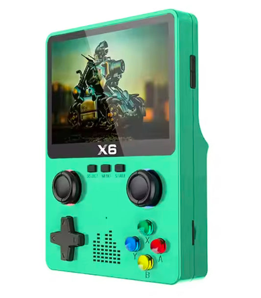 Mini Consola Retro X6 – 10,000 Juegos Clásicos | Pantalla IPS 3.5” | Portátil y Recargable