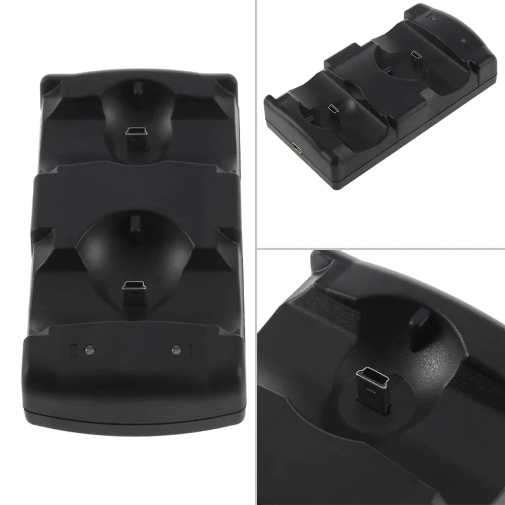 Cargador doble para mandos PS3 – Diseño con asa portátil