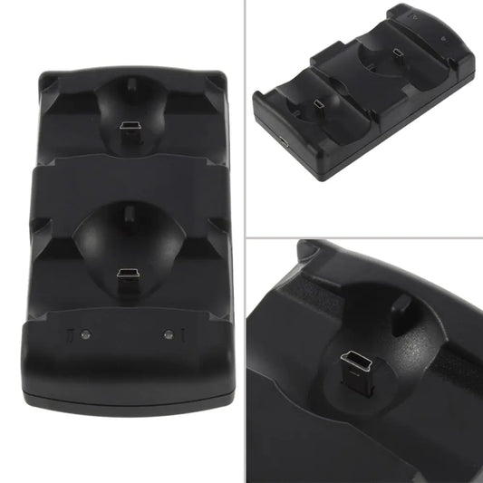 Cargador doble para mandos PS3 – Diseño con asa portátil