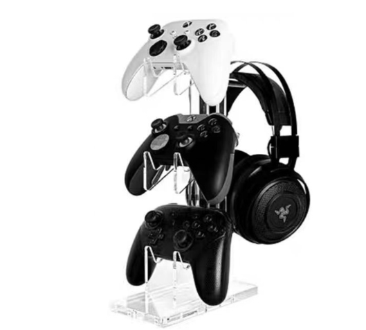 Soporte universal para mando con soporte de auriculares – Compatible con PS5 y PS4