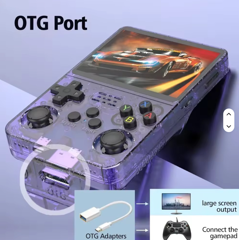 Consola Portátil R36S Retro – 20,000 Juegos Clásicos | Pantalla IPS 3.5” | 64GB | Multiconsola