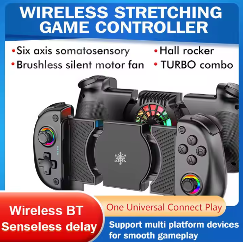 🎮 Control Telescópico LX3 con Ventilador y Doble Vibración – Compatible Android & iOS 🔥📱