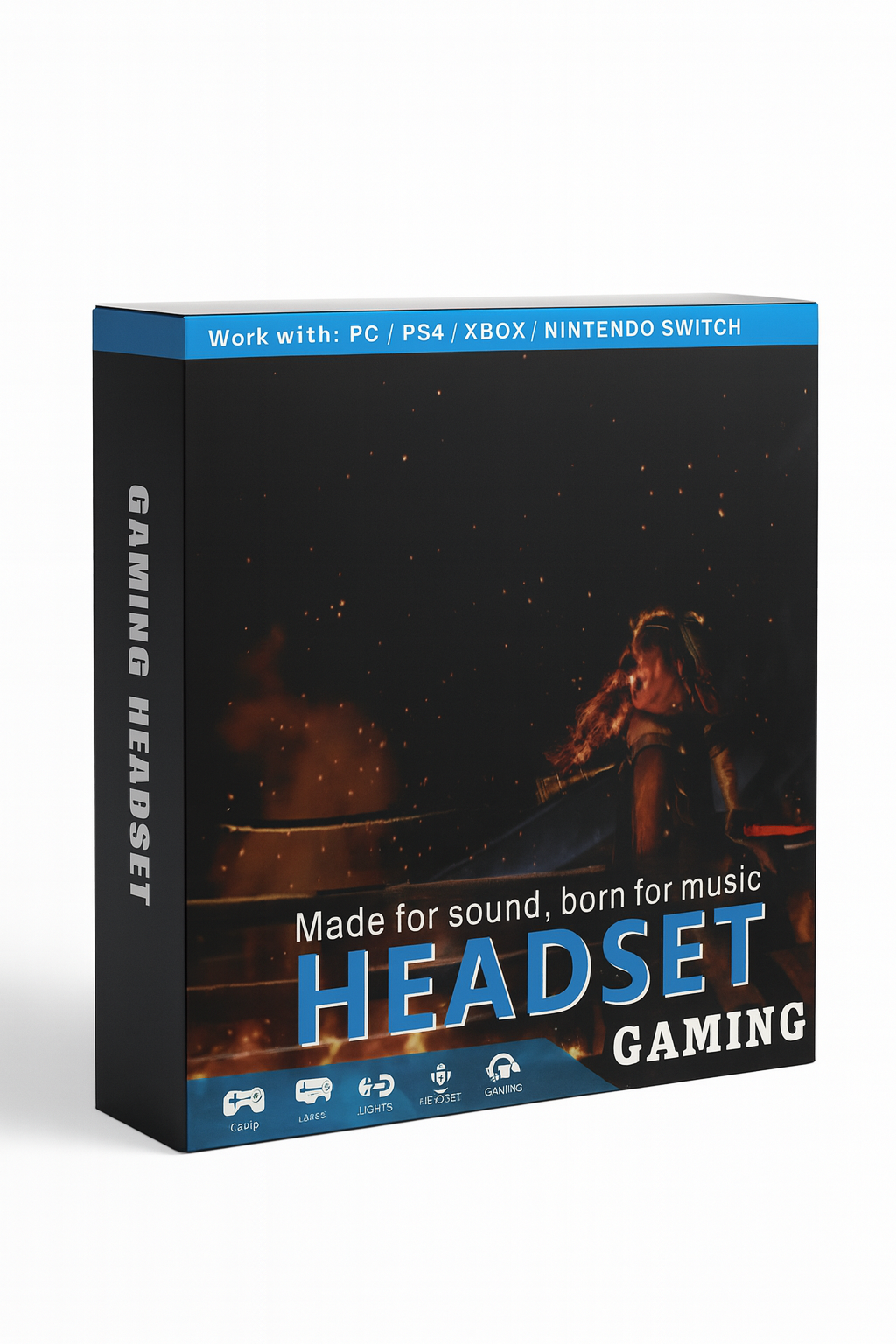 Headset Gamer con Sonido Envolvente | Compatible con PS4, PS5, Xbox, PC y Switch | Micrófono Incluido