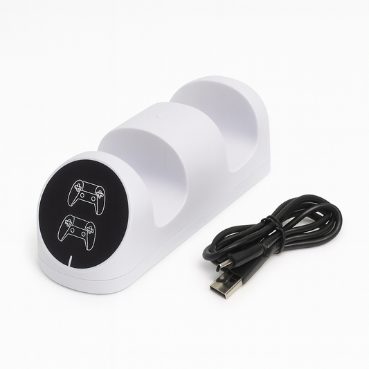 Base de Carga Dual para Controles PS5 – Dock Station con Indicador LED
