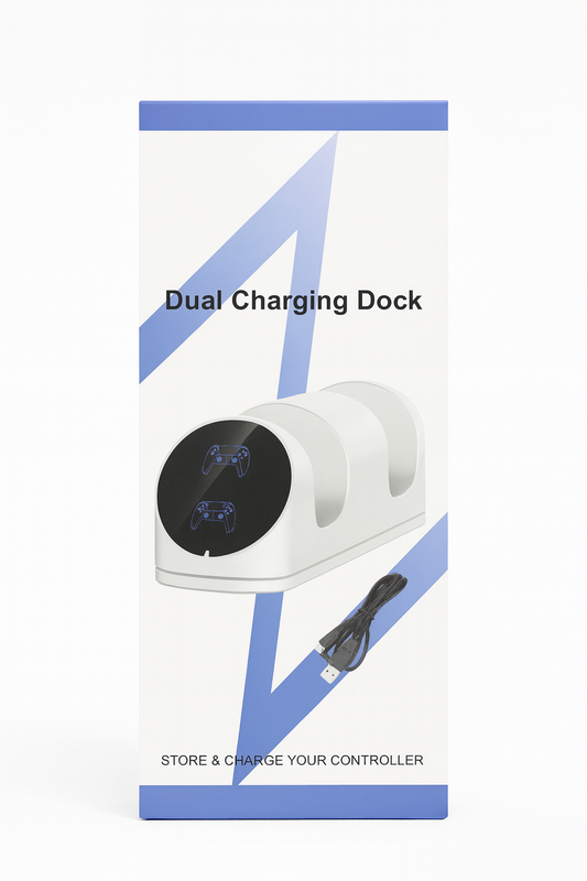 Base de Carga Dual para Controles PS5 – Dock Station con Indicador LED